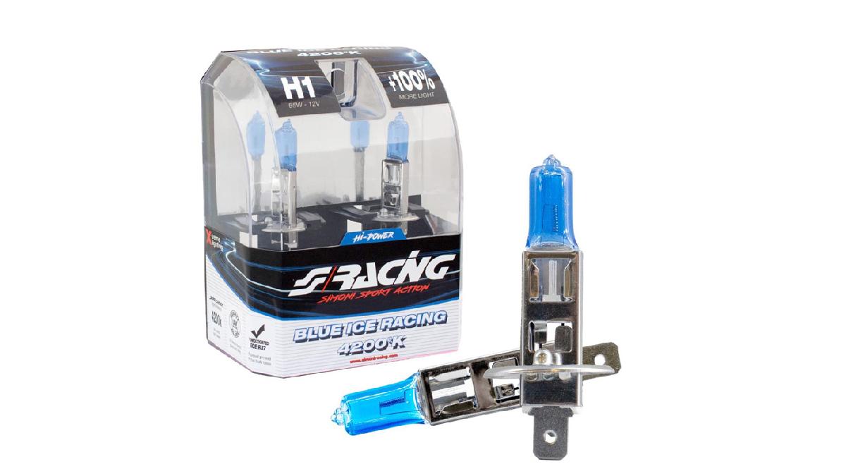 Simoni+Racing+Ampoules+Halog%C3%A8ne+%27Blue+Ice+Racing%27+H1+%284200K%29+12V%2F55W%2C+set+de+2+pi%C3%A8ces+ECE-R37